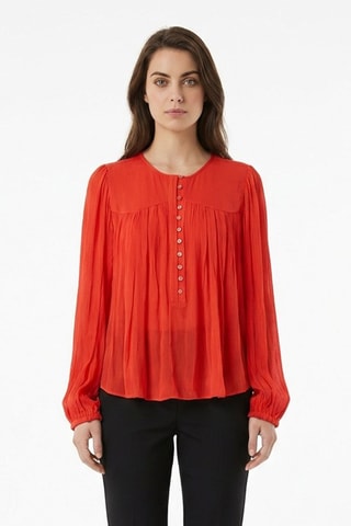 Blusa in seta - Rosso