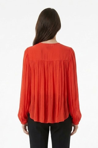 Blusa in seta - Rosso
