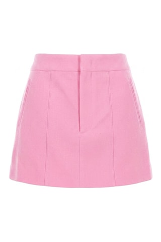 Gonna taglio dritto a vita alta - Rosa