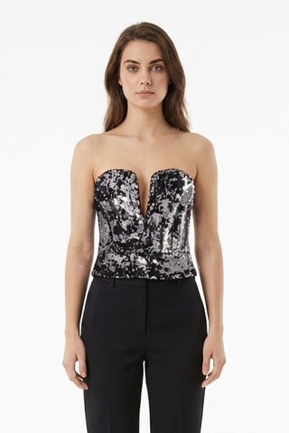 Top bustier - Argentato