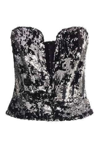 Top bustier - Argentato