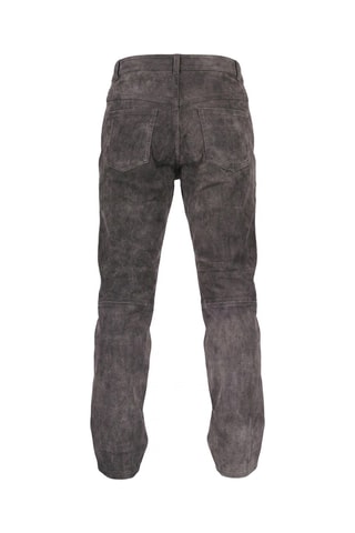 Pantaloni a vita alta in pelle d’agnello - Nero