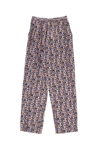 Pantaloni in seta a vita alta - Nero