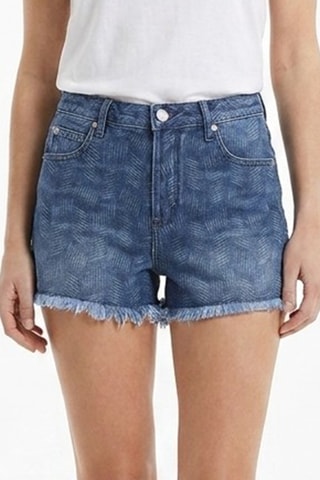 Shorts in jeans a vita alta - Blu