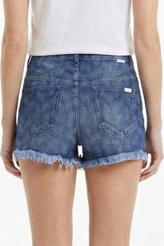 Shorts in jeans a vita alta - Blu