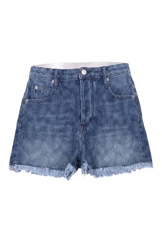 Shorts in jeans a vita alta - Blu