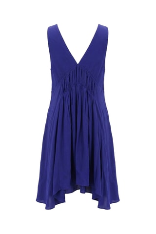 Abito a trapezio in seta - Navy