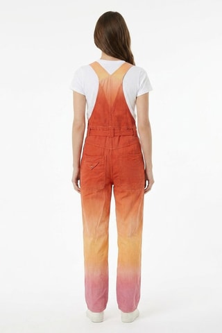 Salopette dip and dye in lino - Arancione