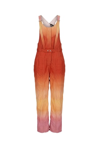 Salopette dip and dye in lino - Arancione