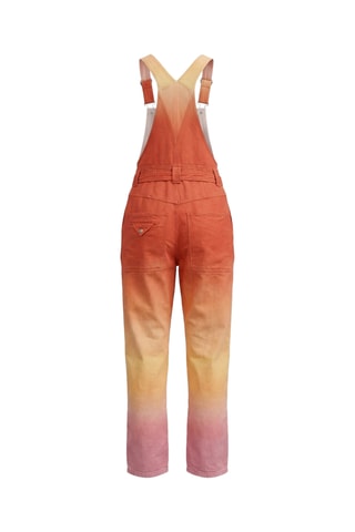 Salopette dip and dye in lino - Arancione
