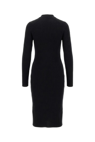 Abito a tubino in lana merino - Nero