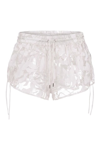 Shorts in seta - Bianco