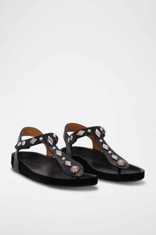 Sandali in pelle - Nero