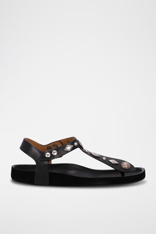 Sandali in pelle - Nero