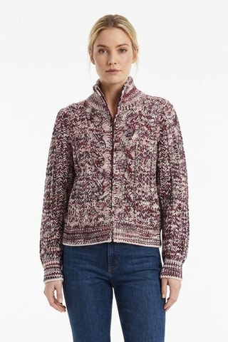 Cardigan in lana - Bordeaux