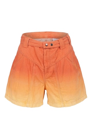 Shorts dip and dye in lino - Arancione