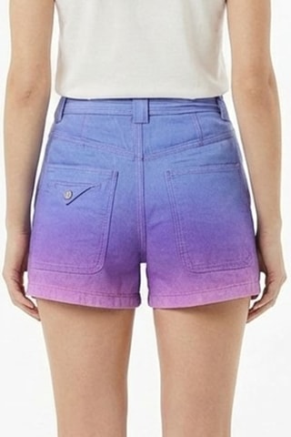 Shorts dip and dye in lino - Blu