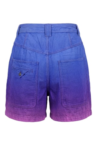 Shorts dip and dye in lino - Blu
