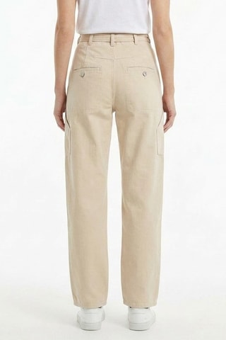 Pantaloni a vita alta - Ecrù