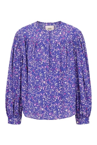 Blusa in seta - Blu