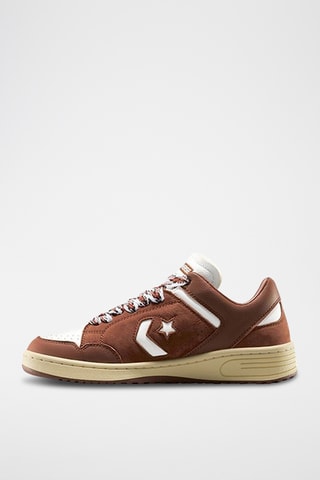 Baskets en cuir Weapon - Marron et blanc