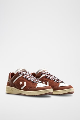 Baskets en cuir Weapon - Marron et blanc