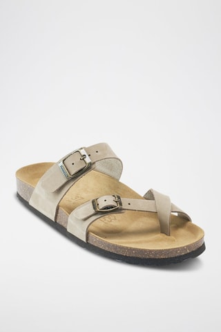 Ciabattein pelle scamosciata Daria - Grigio