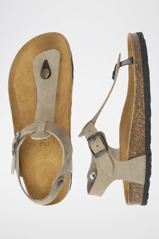 Sandali in pelle scamosciata Leon - Grigio