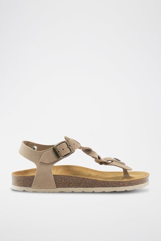 Sandali in pelle scamosciata Aida - Grigio