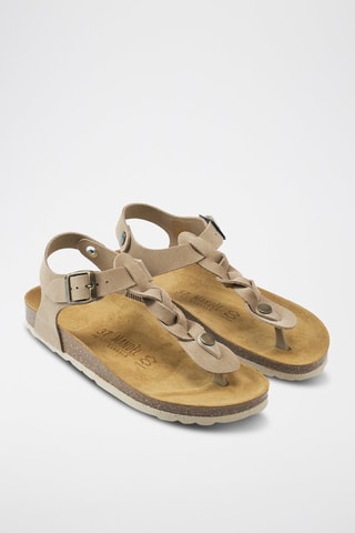 Sandali in pelle scamosciata Aida - Grigio