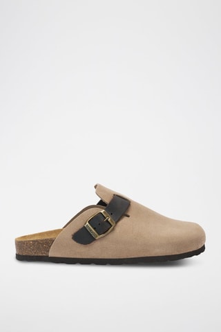 Sabot in pelle Noe - Marrone