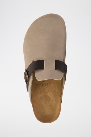 Sabot in pelle Noe - Marrone