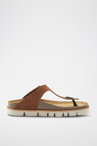 Infradito  in pelle scamosciata Blanca - Marrone