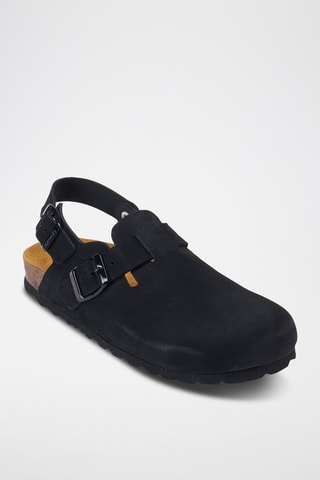 Sabot in pelle scamosciata Oscar - Beige, marrone e nero