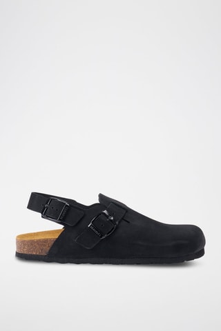 Sabot in pelle scamosciata Oscar - Beige, marrone e nero
