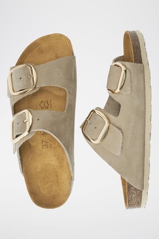 Mules en nubuck Alberto - Doré