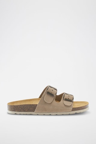 Mules en nubuck Gema - Gris