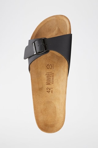 Mules en éco-cuir Agata - Noir et marron