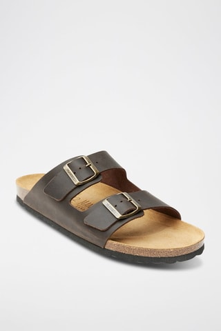 Mules en cuir Alberto - Marron