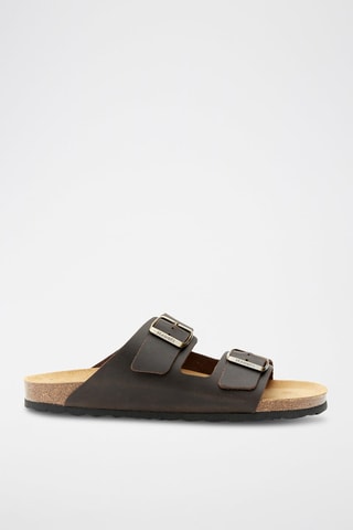 Mules en cuir Alberto - Marron