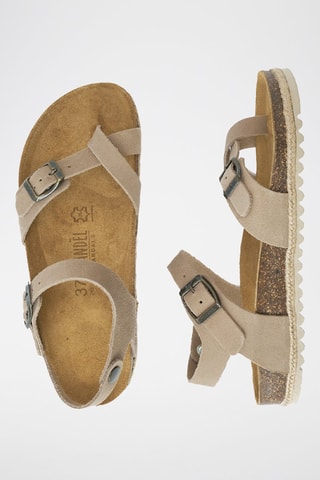 Sandali in pelle scamosciata Elisa - Grigio