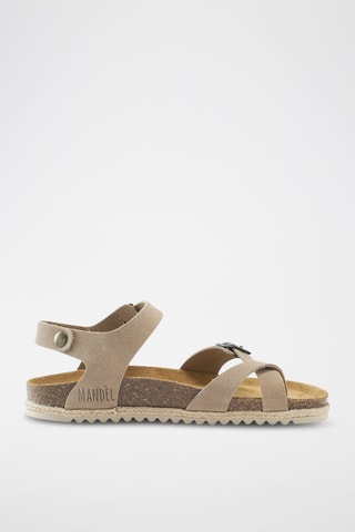 Sandali in pelle scamosciata Elisa - Grigio