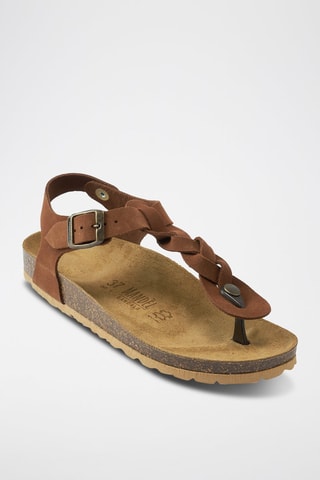 Sandali in pelle scamosciata Aida - Marrone