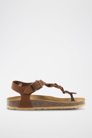 Sandali in pelle scamosciata Aida - Marrone