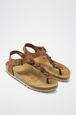 Sandali in pelle scamosciata Aida - Marrone