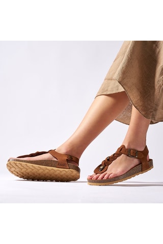 Sandali in pelle scamosciata Aida - Marrone
