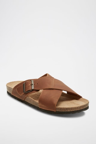 Mules en éco-cuir Ramon - Marron
