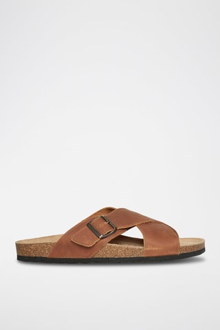 Mules en éco-cuir Ramon - Marron
