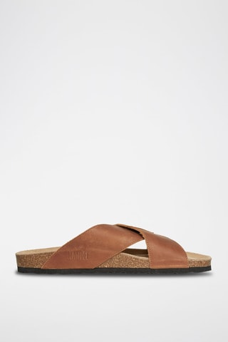 Mules en éco-cuir Ramon - Marron