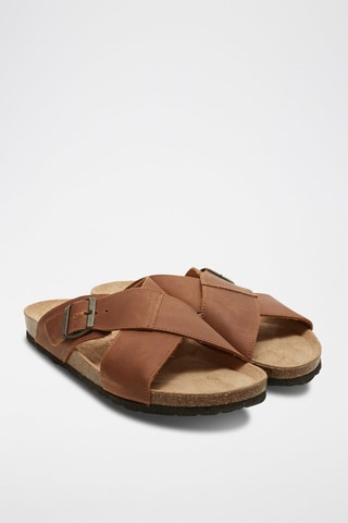 Mules en éco-cuir Ramon - Marron